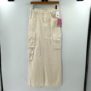 MOTHER Cream Cargo Maxi Skirt